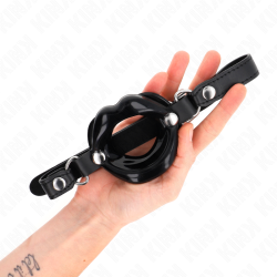 Kink - Bâton Lip 8 Cm Avec Sangle En Cuir Noir 63 X 2 Cm Ajustable 39-58 Cm